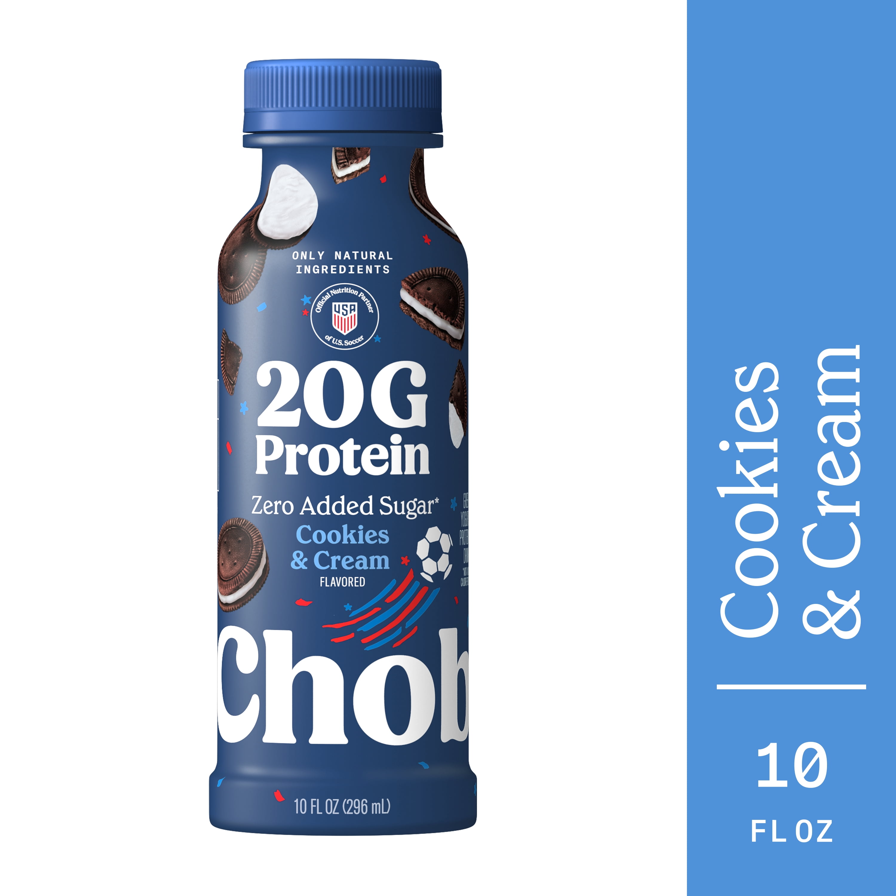 Chobani 20G Protein Low-Fat Greek Yogurt Drink Cookies and Cream 10 fl oz Bottle