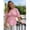 Pink-L, variant on Pink Blouse With Bow Back Elbow Sleeve Crew Neck Casual Top
