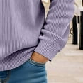 thumbnail image 7 of Tdoqot Boys Corduroy Sweatshirt Quarter Zip- Casual Pullover Fashion Long Sleeve Kids Tops Purple Size 10, 7 of 7