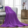 Howarmer Purple Fuzzy Bed Blanket, King Size Soft Flannel Fleece