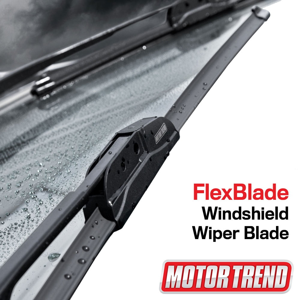 Motor Trend Flexblade Replacement Windshield Wiper Blades - Curved Beam Blade Design for Crystal-Clear Wind Shields - All Season, All Weather, Silent and Streak-Free (24 Inches (1 Piece))