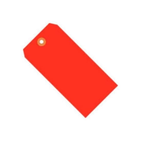Global Industrial 5.75 x 2.87 in. Shipping Tag - No. 7 - Fluorescent Red - Pack of 1000