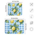 thumbnail image 4 of Yayeee Dish Drying Mat for Kitchen Counter 16"x18" Microfiber Absorbent Pad, Cartoon Plaid Lemon, 4 of 7