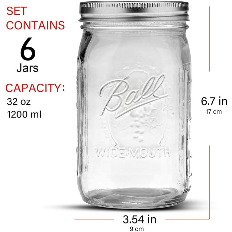 Newest Superb Version]EAXCK 8 oz Mason Jars with Lids and Bands 6 PACK,Wide  Mouth