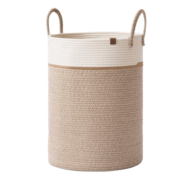 Cesta de almacenamiento LA JOLIE MUSE, cuerda tejida de algodón, 58 L, alta