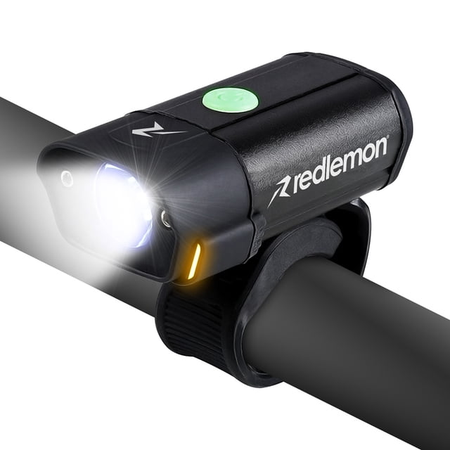Luz Delantera Impermeable para Bicicleta Redlemon con Intermitentes Amarillas, Batería Recargable