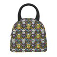 thumbnail image 2 of Lafuoo Sugar Skulls Pattern Large Portable Insulated Lunch Bag, Waterproof Zipper Insulated Lunch Bag for Men and Women-One Size, 2 of 2