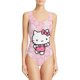 thumbnail image 1 of Traje de baño Kawaii de Hello Kitty de una pieza, Sanrio Y2K con perforación caliente, tirantes negros para chica picante, Top fino a la moda para mujer, 1 of 4
