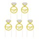 thumbnail image 1 of 5 unids fiesta de compromiso de bodas Cake Toppers Ella dijo que sí anillo de diamante en forma de cupcake Glitter Toppers decoraciones para pasteles, 1 of 6