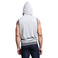 thumbnail image 2 of G-Style Men's Lightweight Athletic Casual Sleeveless Contrast Zipper Hoodie TH890 - Gray - 2XL, 2 of 3