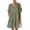 olive, variant on Pretty Comy Women's V-neck Ruffled Edge Sleeve Mid Dress  Pocket Short Sleeved Skirt