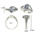 thumbnail image 3 of Tear Shaped Moissanite 18k Twin Bypass Engagement Ring, 3 of 6
