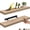 Oak, variant on Ballucci 55" Floating Shelves for Wall, 2-Pack with Invisible Brackets, 6" Deep, Black