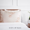 thumbnail image 2 of Southshore Fine Living, Inc. Floral Taupe & White King Pillow Shams 20"x36", Taupe on White, 2 of 5