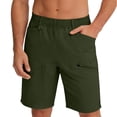 thumbnail image 7 of Gamivast Plus Size Shorts for Men Quick Dry Elastic Waist Hiking Utility Cargo Shorts with Pockets Lightweight Stretchy Outdoor Fishing Travel Tactical Summer Wear Green XL, 7 of 7
