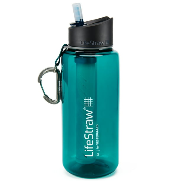 LifeStraw Go 1L Water Filter Bottle for Hiking, Travel, School and