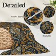 thumbnail image 6 of Boho Floral Standard Size Pillow Cover, Pillowcase Protectors with Zipper, Breathable Decorative Throw Pillow Case Cover, Vintage Botanical Paisley Flower Pillow Shams for Couch Sofa 20x26Inch, 6 of 8