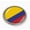 Semi-Flexible Aluminum Bezel, variant on Colombia Flag 3D Domed Round Automotive Emblem