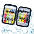 thumbnail image 1 of Colaxi 20 Pcs Leurres de Pêche à la Mouche avec Étui de Rangement Durables Réalistes Leurres de Pêche d'Extérieur avec Hameçons Leurres de Pêche à la Mouche pour Achigan Perche, 1 of 8