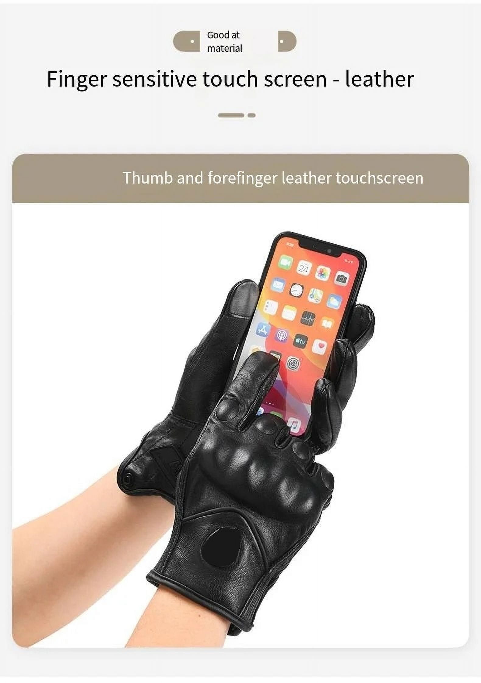 Motorcycle Gloves Touch Men Goatskin Sports Cycling Gloves Motorbike Guantes