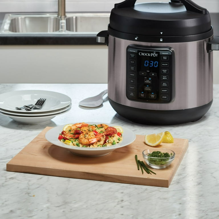 Crock-Pot 8 Quart 15 Function Programs Crock Multi-Cooker with Lid, Steel 