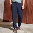 thumbnail image 2 of WEAIXIMIUNG Mens Plaid Pj Pants Men's Casual and Linen Drawstring Pants, 2 of 8