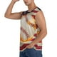 thumbnail image 3 of Fotbe Baseball Ball With Flag Men's Camiseta sin Mangas Estampada para Hombres, Playera Casual para Gimnasio, Entrenamiento, Playa-3X-Large, 3 of 7
