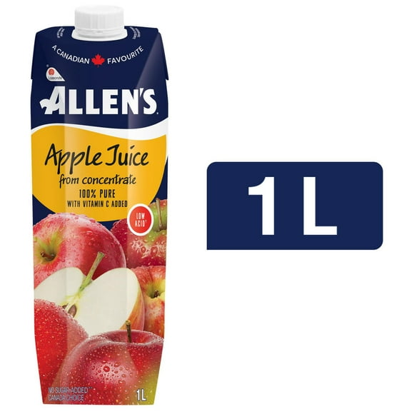 Allen's Pure Apple Juice Low Acid, 1 L