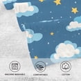 thumbnail image 3 of Clouds Star Pattern Bath Towel 100% Cotton Soft Thick High Absorbency Hand Face Towel Single Pack 16x28in, 3 of 7