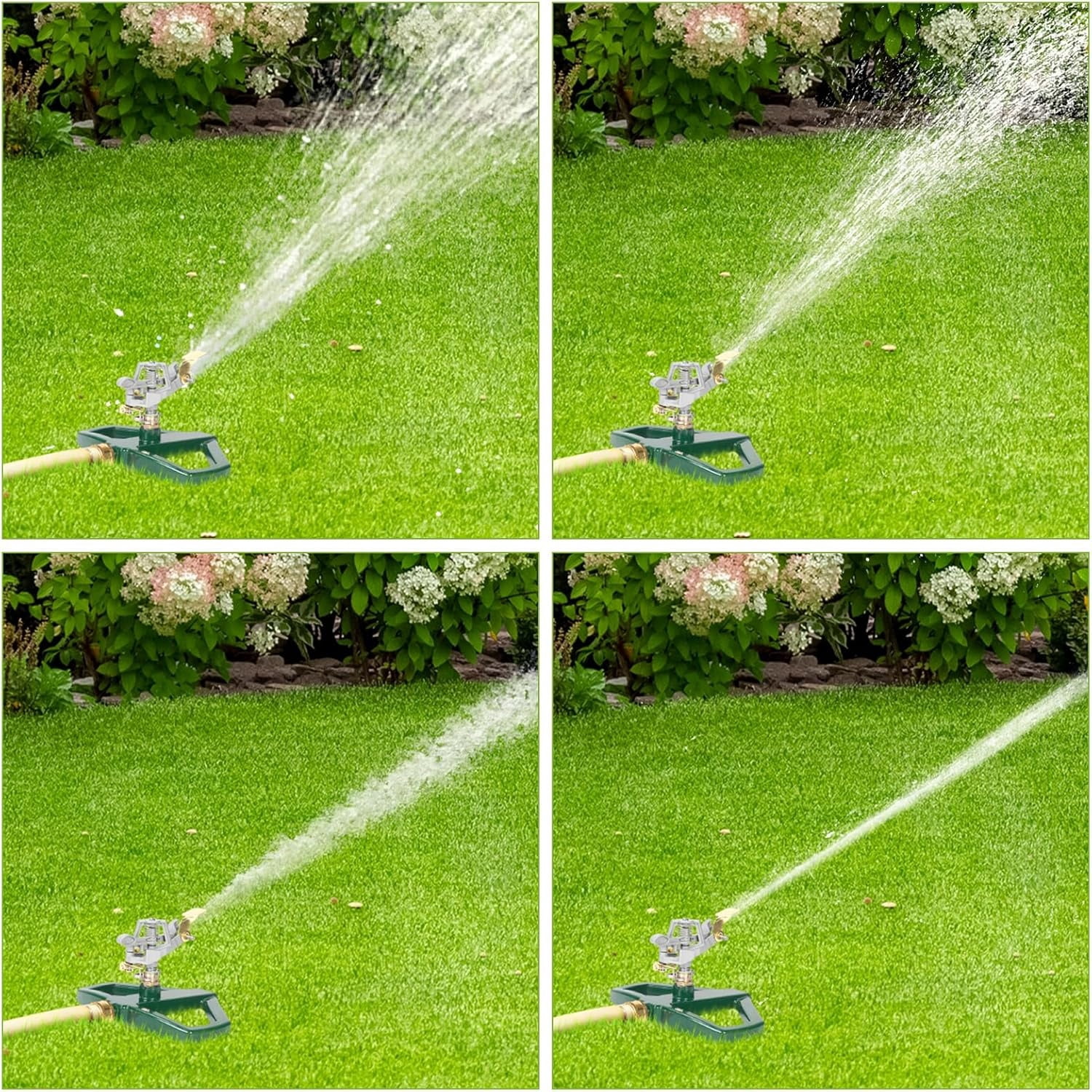 Sprinklers for Yard, Metal Impact Sprinkler with Metal Base, Heavy Duty Adjustable Circular Impulse Lawn Sprinkler for Medium to Large Lawn, Yard and Areas, Water Coverage up to 5,800 Sq. Ft