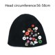 thumbnail image 2 of Gorro de punto con botones de colores, gorros de calavera con botones Y2K para mujer y hombre, gorros cálidos para exteriores e invierno, 2 of 6