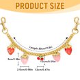 thumbnail image 7 of Farcauo Cute Strawberry Bag Chain Charms, Gold Metal Double Clasp Handbag Strap Pendant, Kawaii Fruit Decorative Purse Charm Accessories for Women Handbags, 7 of 7