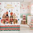 thumbnail image 2 of Manfei Ballerina Waterproof Shower Curtain 72Wx72L Christmas Bathroom Curtain, Turquoise White, 2 of 5