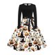 thumbnail image 3 of Vestidos Casuales Para Mujer, Vestido Camisero Con Estampado de Halloween | Estilo Retro de Manga Larga Para La Moda de Otoño de Mujer, 3 of 3