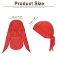 thumbnail image 2 of Uxcell Sweat Wicking Cap Dew Rags Skull Cap Football for Men Red, 2 of 6