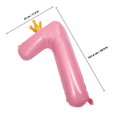 thumbnail image 2 of WASHWEPE Lovely Pink Number Balloon for Party Photo Prop and Festive Birthday Decoration, 2 of 8