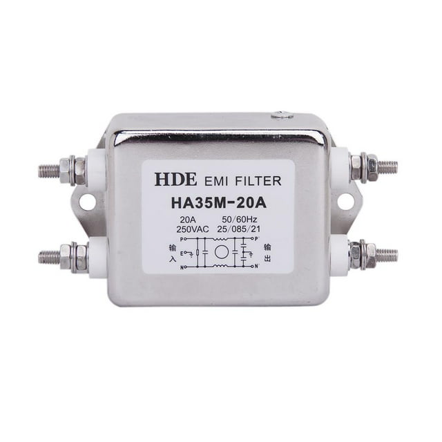 250V Línea de alimentión Señal Fase Ruido EMI Interruptor Supresor HA35M-20A Nuevo Zulema Filtro EMI de potencia HA35M-20A 50 / 60Hz 250V AC