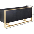 thumbnail image 5 of Meridian Furniture Sherwood Oak Wood Veneer Sideboard and Buffet in Black, 5 of 5