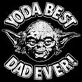 thumbnail image 2 of Men's Star Wars Father's Day Yoda Best Dad Ever Sweatshirt Black 3X Large, 2 of 4