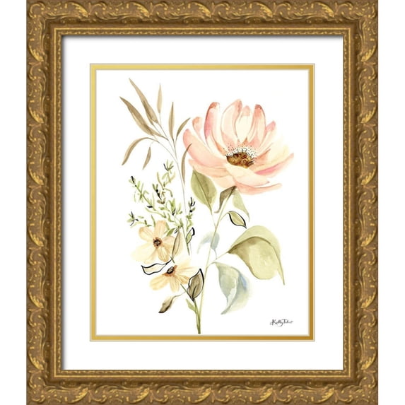 Talent, Kelley 12x14 Gold Ornate Wood Framed with Double Matting Museum Art Print Titled - Wildflower Meadow 1