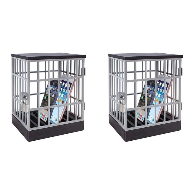 2X Caja de Seguridad de Metal Caja de Seguridad para Teléfono Celular Jaula Segura para Teléfono Celular