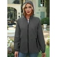 thumbnail image 4 of Rain Jacket for Women Waterproof Windbreaker Jacket with Hood Packable Raincoat with Pockets Dark Grey XXL, 4 of 9