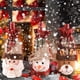 thumbnail image 2 of 3 Pack de bolsas de botellas de vino de Navidad, vestido de botella de vino de Navidad, Santa Claus, muñeco de nieve y bolsas de reno con cordón para fiesta navideña brillar Electrónica, 2 of 6
