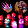 thumbnail image 4 of De Luces Led Navideñas Para Los Dedos, Anillos Luminosos Led De Dibujos Animados Bonitos, Recuerdos De Fiesta Para Niños Y Adultos, Juguetes Iluminados, Anillos, Rellenos De Medias 50 Uds. Guardurnaity HA044431-01, 4 of 6