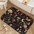 thumbnail image 3 of 1pc Floral and Mushroom Pattern Absorbent Non-Slip Bathroom Thickened Flannel Rug Decor,Soft,Quick Drying,Suitable For Indoor/outdoor Use,Bathrooms,Bedrooms,Kitchens,Terrace,Laundry Rooms,16"x24", 3 of 9