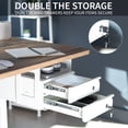 thumbnail image 4 of VIVO White Under Desk Lockable Pull Out Storage Drawers, Workspace Organizer, 4 of 8