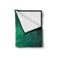 thumbnail image 2 of Aurora Borealis Soft Flannel Fleece Blanket, Gloomy House by the Lake with Aurora Borealis Night Sky Print, Cozy Plush for Indoor and Outdoor Use, 50" x 70", Sea Green Forest Green, by Ambesonne, 2 of 6