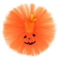 thumbnail image 6 of Bainana Kids Halloween Pumpkin Dress For Girls Graphic Print Sleeveless Suspender Tulle Dresses Fashion Girls Halloween Theme Party Dress With Hairband, Bag Orange Size 6-7 Years, 6 of 6