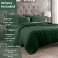 thumbnail image 4 of Superior 400 Thread Count Egyptian Cotton Duvet Cover Set, Twin, Hunter Green, 4 of 4