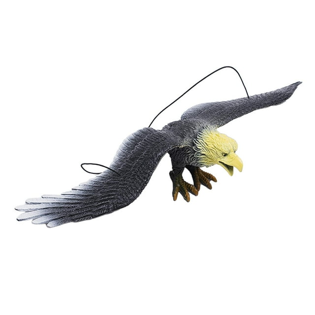 Modelo de águila simulada, estatua de animal muy detallada, duradera, decoración del hogar, educación S cabeza de color amarillo
